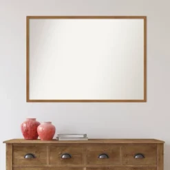 39" X 28" Non-Beveled Carlisle Blonde Narrow Wood Wall Mirror - Amanti Art -Umbra Home Decor Shop GUEST 8c12f24b 05ea 49b8 b7bd 97d10cd10c37