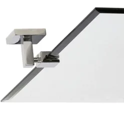 Hamilton Hills 20" X 30" Rectangular Frameless Mirror With Polished Chrome Squared Wall Brackets