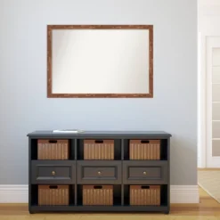 39" X 27" Non-Beveled Fresco Light Pecan Wood Wall Mirror - Amanti Art -Umbra Home Decor Shop GUEST 8c85bbde 6d5e 436e ad25 039322cd1cd6