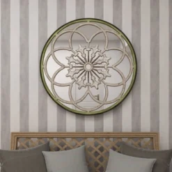 Wood Floral Medallion Wall Mirror White - Olivia & May 23 Wood Floral Medallion Wall Mirror White - Olivia & May -Umbra Home Decor Shop GUEST 8ca55fc5 7aab 46fe 8aab 6d5c45dbb6ca