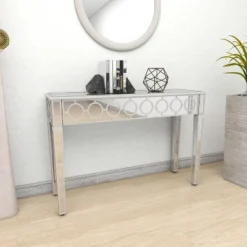 Glam Mirror And Wood Patterned Console Table Silver - Olivia & May -Umbra Home Decor Shop GUEST 8d75a1f0 4f91 4539 9ee8 00a15924ddb7