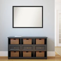 40" X 29" Non-Beveled Grace Brushed Narrow Bathroom Wall Mirror Metallic Silver - Amanti Art -Umbra Home Decor Shop GUEST 8d7dfa63 0afd 409f 9702 fefc06c433df