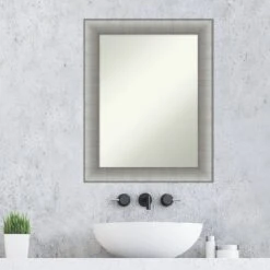 23" X 29" Non-Beveled Elegant Bathroom Wall Mirror Brushed Pewter - Amanti Art -Umbra Home Decor Shop GUEST 8d8fde0d 33f3 4662 abd5 de9e5b673969
