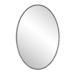 Ridstar 25.6 In. W X 39.37 In. H Silver Oval Retro Bathroom Mirror
