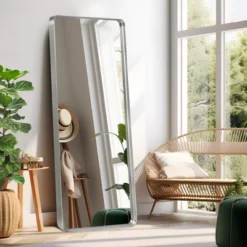 Aalysia 64" X 21" Full Length Mirror, Aluminum Alloy Frame Mirror Full Length For Leaning & Wall Mounted, Round Corners, No Stand - The Pop Home -Umbra Home Decor Shop GUEST 8dbf24e4 88d9 41d5 935d f133c2e50c5d
