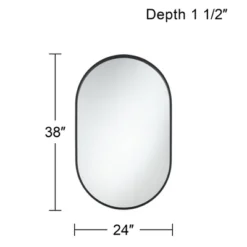 Uttermost Rapido Oval Vanity Decorative Wall Mirror Modern Matte Black Iron Frame 24" Wide For Bathroom Bedroom Living Room Home Office House Entryway 11 Uttermost Rapido Oval Vanity Decorative Wall Mirror Modern Matte Black Iron Frame 24" Wide For Bathroom Bedroom Living Room Home Office House Entryway -Umbra Home Decor Shop GUEST 8e3da3eb 20f7 48c4 a8dc 49ddcd454d56