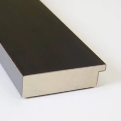 44" X 33" Non-Beveled Portico Espresso Wood Bathroom Wall Mirror - Amanti Art