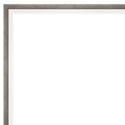 29" X 23" Non-Beveled Lucie Wood Bathroom Wall Mirror Silver - Amanti Art 2 29" X 23" Non-Beveled Lucie Wood Bathroom Wall Mirror Silver - Amanti Art - Image 2