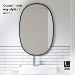24"x 36" Hub Wall Mirror Oval Black - Umbra -Umbra Home Decor Shop GUEST 8f4b1cf5 0d14 408d 9cdf 4814aab90550