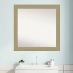 30" X 30" Non-Beveled Mosaic Bathroom Wall Mirror Gold - Amanti Art -Umbra Home Decor Shop GUEST 8f8a74ce 97cd 4932 8594 ffa6c9c0ef8d