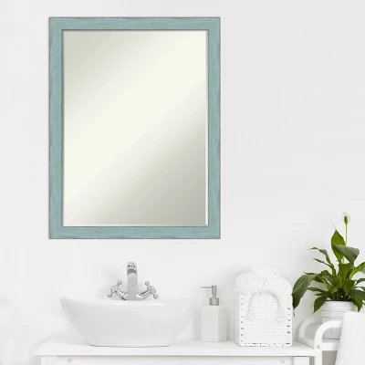 Amanti Art Sky Blue Rustic Petite Bevel Wood Bathroom Wall Mirror 26.25 X 20.25 In. 7 Amanti Art Sky Blue Rustic Petite Bevel Wood Bathroom Wall Mirror 26.25 X 20.25 In. - Image 7