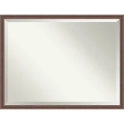 Amanti Art Distressed Rustic Brown Beveled Wood Bathroom Wall Mirror -Umbra Home Decor Shop GUEST 90e8909f f2d9 4b0d 924d 40ee99a595f2