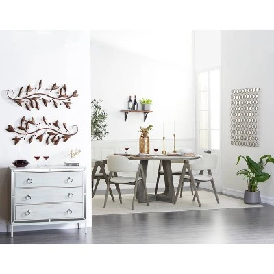 Glam Painted Wood And Mirror Chest White - Olivia & May 13 Glam Painted Wood And Mirror Chest White - Olivia & May - Image 13