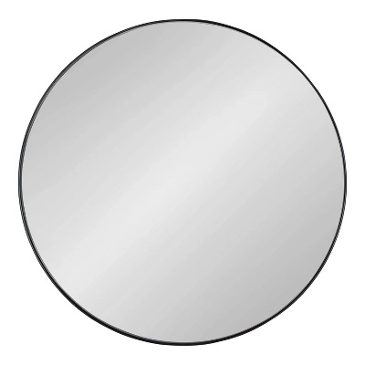 28" Rollo Round Wall Mirror Black - Kate & Laurel All Things Decor 1 28" Rollo Round Wall Mirror Black - Kate & Laurel All Things Decor