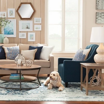 23.8" X 20.7" Wooden Hexagon Wall Mirror Brown - Stonebriar Collection 6 23.8" X 20.7" Wooden Hexagon Wall Mirror Brown - Stonebriar Collection - Image 6