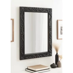 Kate & Laurel All Things Decor 24"x32" Natesa Carved Wood Mirror -Umbra Home Decor Shop GUEST 92ad13b9 d161 4691 a6ed 310d792866ae