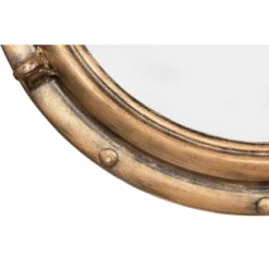 22" Round Distressed Metal Porthole Mirror Gold - Storied Home -Umbra Home Decor Shop GUEST 932d1fde 3318 492e aac3 3ec677fda420