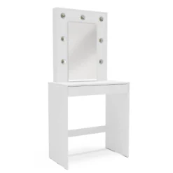 Emma Vanity Table With Lighted Mirror White - Polifurniture -Umbra Home Decor Shop GUEST 938a8ccc dad1 46d6 8b9b a40f3ef7f3bf