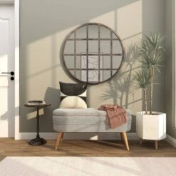 Metal Wall Mirror With Grid Frame Black - CosmoLiving By Cosmopolitan -Umbra Home Decor Shop GUEST 939c3450 3e6f 4e5a 810c 9af7fc9880fe