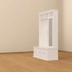 Famapy 47" White Hall Tree With Full-Length Mirror, Shelves, Drawers & Coat Hooks Entry Organizer -Umbra Home Decor Shop GUEST 94513200 809b 4905 bd10 25adce0c5bbc