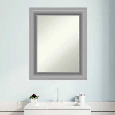 24" X 30" Non-Beveled Peak Polished Nickel Bathroom Wall Mirror - Amanti Art 8 24" X 30" Non-Beveled Peak Polished Nickel Bathroom Wall Mirror - Amanti Art - Image 8