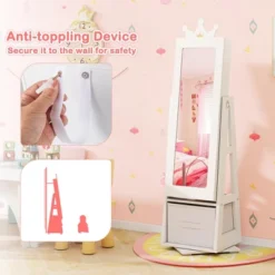 Tangkula Kids Jewelry Cabinet With Full-Length Mirror Drawer 2 Adjustable Tilt Angles 14 Tangkula Kids Jewelry Cabinet With Full-Length Mirror Drawer 2 Adjustable Tilt Angles -Umbra Home Decor Shop GUEST 946d2747 7d1e 4b43 abef 2fd7e79d0b2a
