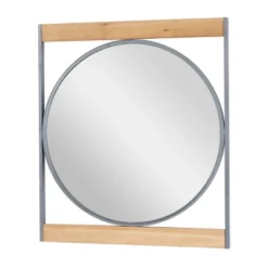 Metal Wall Mirror With Wood Accents Brown - Novogratz -Umbra Home Decor Shop GUEST 94743c43 7488 4f10 9bd7 c93addb867a4