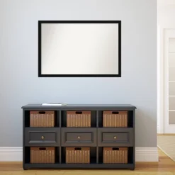 38" X 26" Non-Beveled Avon Black Narrow Wall Mirror - Amanti Art -Umbra Home Decor Shop GUEST 94afea69 e0ab 48b0 920a 84b45e59ad41