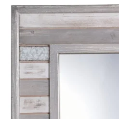 Barn Wood And Galvanized Rustic Wooden Wall Mirror Gray - StyleCraft -Umbra Home Decor Shop GUEST 94d961f8 b0ae 44b7 b319 95bc471253ef