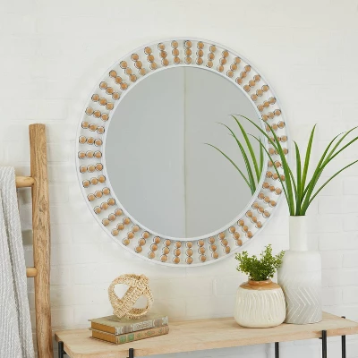 Metal Beading Wall Mirror - Olivia & May 6 Metal Beading Wall Mirror - Olivia & May - Image 6