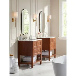 Noble Park Vita Oval Vanity Wall Mirror Rustic Industrial Beveled Distressed Bronze 23 1/2" Wide For Bathroom Bedroom Living Room Home Office Entryway -Umbra Home Decor Shop GUEST 955cc6d7 5613 47e6 81fd f99ae2a7cd9b