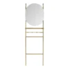 18" X 67" Noka Mirror Leaning Ladder Gold - Kate & Laurel: Capsule Shape, Storage Shelf, Wall Mounted