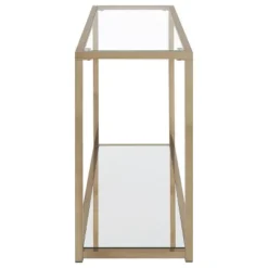 Cora Console Sofa Table With Glass Top And Mirror Shelf Brass - Coaster -Umbra Home Decor Shop GUEST 95c2fda0 6594 4214 b3e9 af1bfc323f0e