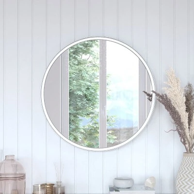 Flash Furniture Jennifer Metal Framed Wall Mirror - Large Accent Mirror For Bathroom, Vanity, Entryway, Dining Room, & Living Room 5 Flash Furniture Jennifer Metal Framed Wall Mirror - Large Accent Mirror For Bathroom, Vanity, Entryway, Dining Room, & Living Room - Image 5