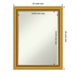 Amanti Art Townhouse Gold Petite Bevel Wood Bathroom Wall Mirror 27.5 X 21.5 In. 10 Amanti Art Townhouse Gold Petite Bevel Wood Bathroom Wall Mirror 27.5 X 21.5 In. -Umbra Home Decor Shop GUEST 972f622d 855f 4507 8d05 fa43db06ce1b