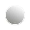 HOMLUX Dimmable Round Frosted Edge Bathroom Mirror With Memory, Auto-off Anti-fogging And 3 Color Temperature