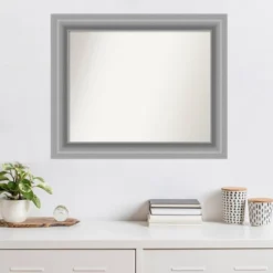 34" X 28" Non-Beveled Peak Polished Nickel Wall Mirror - Amanti Art -Umbra Home Decor Shop GUEST 979183e2 ee1f 46fc ae8b fb69e76b1328