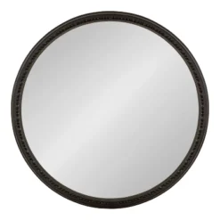 24" X 24" Astele Round Framed Mirror Black - Kate & Laurel All Things Decor