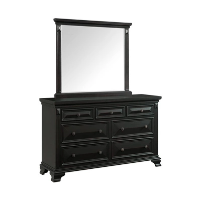 7 Drawer Trent Dresser With Mirror Set Antique Black - Picket House Furnishings 1 7 Drawer Trent Dresser With Mirror Set Antique Black - Picket House Furnishings