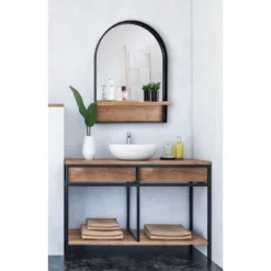 24" X 32" Owing Functional Wall Mirror Black - Kate & Laurel All Things Decor -Umbra Home Decor Shop GUEST 98f4e97c fd56 4397 a616 234192ed369b