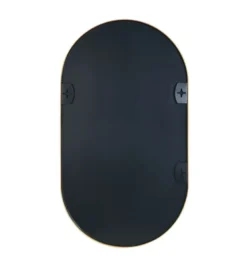 Serio 20"x 28" Modern Oval/Pill Shaped Wall Mount Mirror,Horizontal/Vertical Hanging Aluminum Alloy Frame Mirror-The Pop Home -Umbra Home Decor Shop GUEST 99ea1b33 aa8c 4156 b175 43698443009c