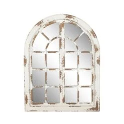 48" X 37" Farmhouse Classic Arched Window Design Decorative Wall Mirror - Olivia & May -Umbra Home Decor Shop GUEST 99f05472 16f9 4f36 bb5d 4f31ea095c40