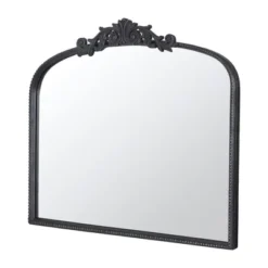 Ridstar 40 In. W X 31 In. H Black Arched Bathroom Mirror