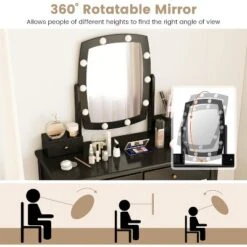 Tangkula Vanity Table Set With Lighted Mirror Adjustable 10 Bulbs Dresser 4 Drawer -Umbra Home Decor Shop GUEST 9a823c6f a738 4f49 9951 654c1f7f02d6
