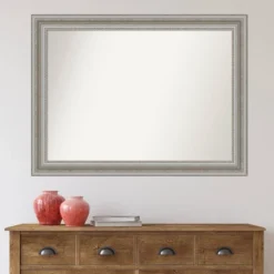 44" X 33" Non-Beveled Parlor Bathroom Wall Mirror Silver - Amanti Art -Umbra Home Decor Shop GUEST 9bb37ff0 72c2 45b8 9c49 9db366efbde6