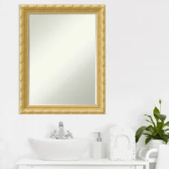 Amanti Art Versailles Gold Petite Bevel Wood Bathroom Wall Mirror 28 X 22 In. -Umbra Home Decor Shop GUEST 9bcce9c7 90d4 4927 9371 24d50b1b326f