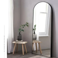 Saadiya 71" X 24" Arched Full Length Mirror Metal Framed Arched Floor Mirror With Stand, Leaning Hanging - The Pop Home -Umbra Home Decor Shop GUEST 9c626dc8 305d 446e b4c2 0b8730ac0fd8