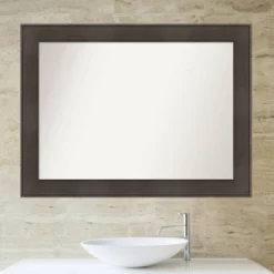44" X 33" Non-Beveled William Rustic Woodgrain Bathroom Wall Mirror - Amanti Art -Umbra Home Decor Shop GUEST 9d6b3edc d641 4d50 ad8e ec0604b6f917