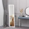 HOMCOM Full Length Glass Mirror, Freestanding Or Wall Mounted Dress Mirror For Bedroom, Living Room, Bathroom, White