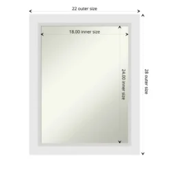 Amanti Art Blanco White Non-Beveled Wood Bathroom Wall Mirror -Umbra Home Decor Shop GUEST 9de99e62 42a2 416a acb4 c2d8d168f5f1
